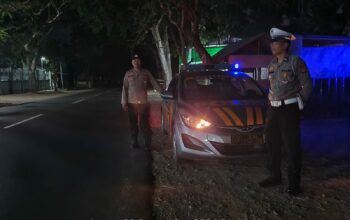 Patroli Blue Light Polsek Kediri Jaga Keamanan Perbatasan Lombok Barat-Lombok Tengah