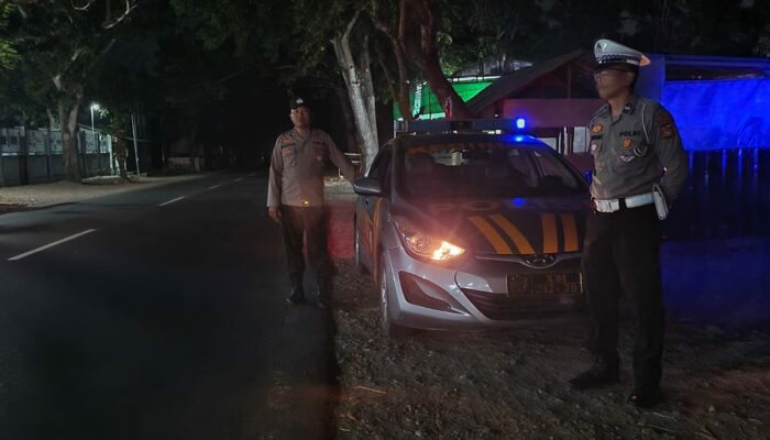 Polsek Kediri Giat Patroli Malam, Antisipasi Kejahatan di Perbatasan