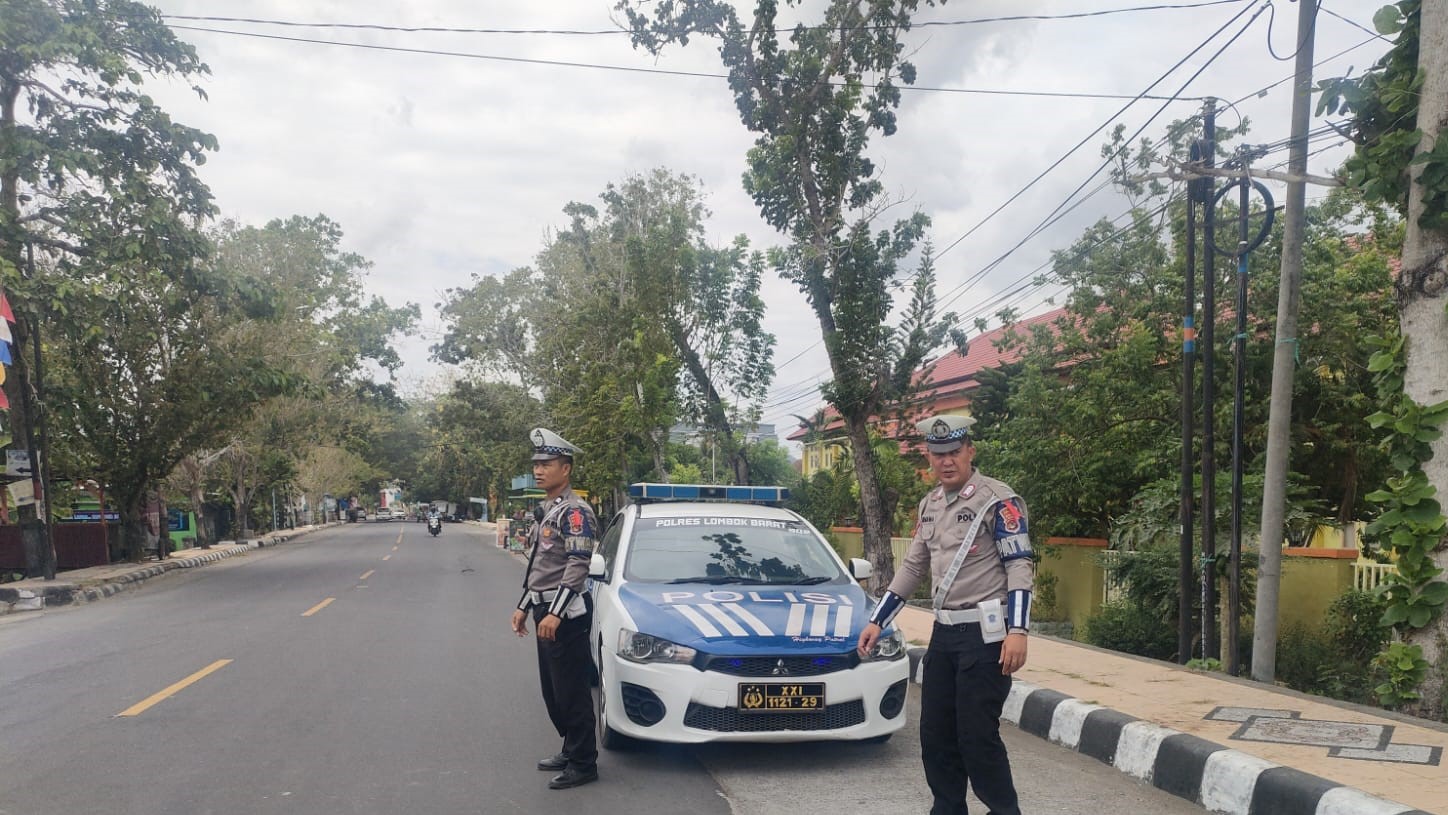 Patroli Lalu Lintas Polres Lombok Barat Jaga Keamanan Pemilukada 2024