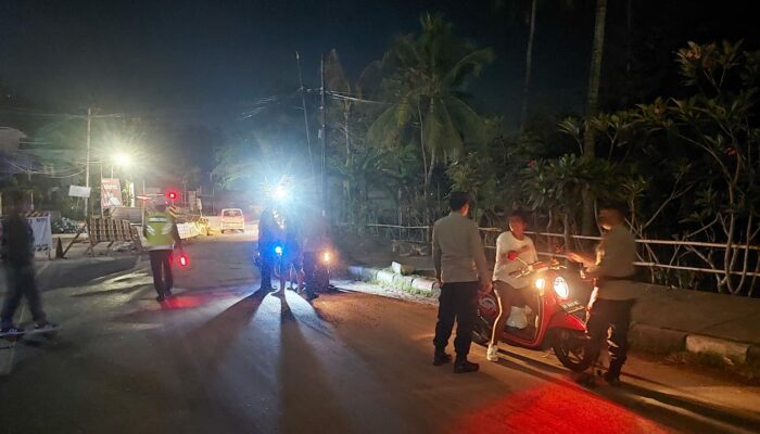 Polsek Batulayar Gelar Operasi Malam Tertibkan Knalpot Brong di Senggigi