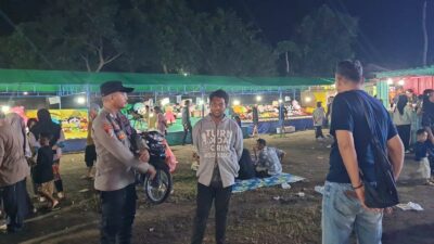 Polsek Kediri Amankan Pasar Malam, Jaga Kamtibmas di Lombok