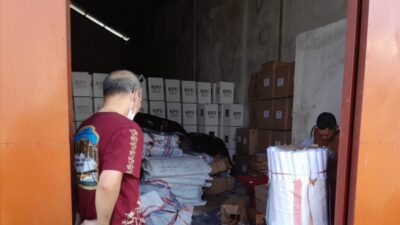 Pemantauan Ketat Gudang Logistik KPUD Lombok Barat Jelang Pemilu 2024