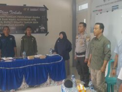 Polsek Dompu Pertebal Pengamanan Rapat Pleno Rekapitulasi Suara Pilkada 2024 di Tingkat PPK