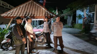 Polsek Labuapi Gencar Patroli Malam, Sekaligus Kampanye Anti Narkoba