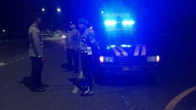 Polsek Gerung Kawal Jalur Strategis, Bypass Tetap Kondusif
