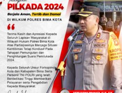 Tahapan Pemungutan dan Penghitungan Pilkada 2024 Berjalan Aman dan Damai di Wilkum Polres Bima Kota