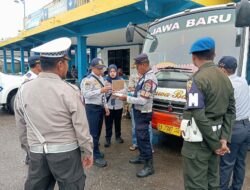 Sat Lantas Polres Bima Kota dan Dinas Perhubungan Gelar Penegakan Hukum Angkutan AKAP, AKDP, dan Pariwisata di Terminal Dara