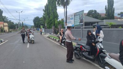 Sat Lantas Polres Bima Kota Gelar Penertiban Kendaraan di Kawasan Tertib Lalu Lintas