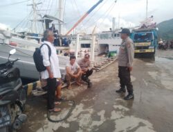 Polsek Kawasan Pelabuhan Laut Bima Gelar Patroli Rutin di Areal Dermaga