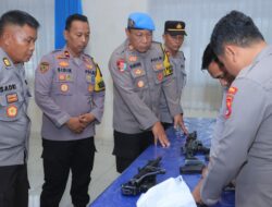 Pastikan Tidak Ada Penyalahgunaan, Polres Sumbawa Barat Lakukan Pemeriksaan Penggunaan Senpi dan Amunisi