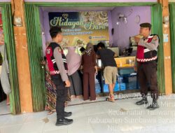 Jamin Rasa Aman, Unit Patroli Sat Samapta Polres Sumbawa Barat Sasar Pusat Perbelanjaan Pasar Tana Mira