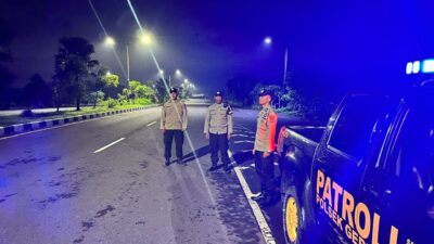 Patroli Intensif Polsek Gerung di Bypass BIL Jaga Kamtibmas, Ciptakan Rasa Aman