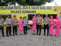 Kapolres Sumbawa, Bersama Bhayangkari Kunjungi Pos Pam Operasi Lilin Rinjani 2024
