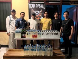 Tim Opsnal Polsek Sape Gagalkan Peredaran Ratusan Botol Miras Beragam Jenis