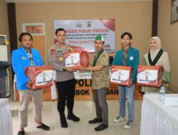 Polres Loteng Bagikan Paket Sembako Untuk Mahasiswa Dan Masyarakat.