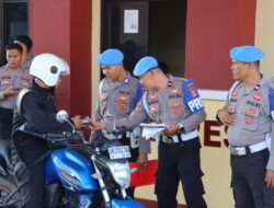 Wujudkan Sikap Disiplin,Si Propam Polres Sumbawa Lakukan Gaktiplin Personil