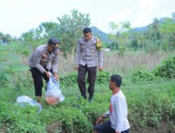 Dukung Ketahanan Pangan, Polres Sumbawa Barat Salurkan Benih Ikan Kepada Masyarakat