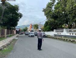 Satlantas Polres Bima Kota Gelar Rawan Sore/Strong Point untuk Kelancaran Lalu Lintas