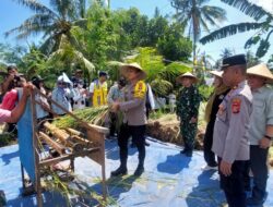 Kapolres Lombok Utara Hadiri Panen Raya Padi Serentak 14 Provinsi di Indonesia