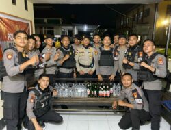 Sat Samapta Polres Bima Kota Amankan Puluhan Botol Miras Saat Patroli Rutin