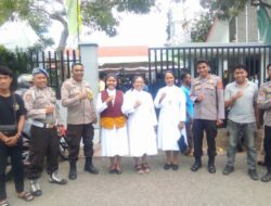 Minggu Kasih, Personel Gabungan Polres Bima Kota Amankan Ibadah di Sejumlah Gereja