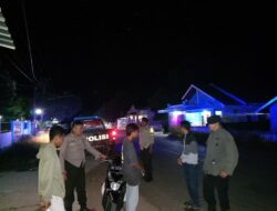 Polsek Wawo Laksanakan Patroli Blue Light untuk Minimalisir Gangguan Harkamtibmas