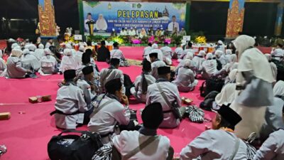 Polres Lombok Barat Amankan Pelepasan Jamaah Haji Kloter 11