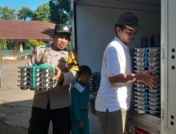 Ratusan Siswa SD di Gerung Terima Paket Makan Bergizi Gratis
