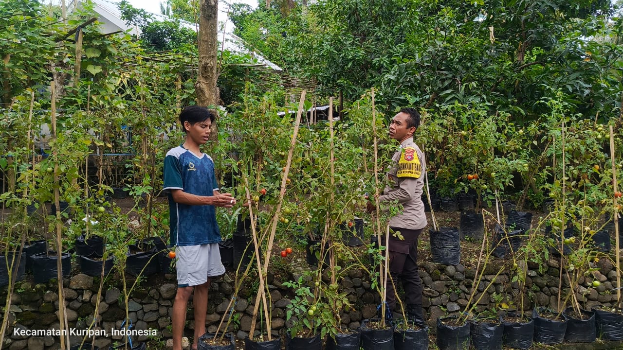 Kunjungan Bhabinkamtibmas: Edukasi Pemuda tentang Ketahanan Pangan Pekarangan