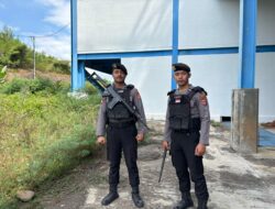 Unit Pamobvit Sat Samapta Polres Bima Kota Lakukan Pengamanan dan Patroli di Objek Vital PLTMG Bonto Bima