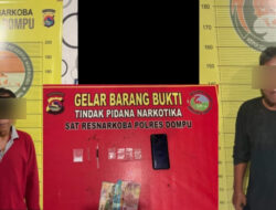 DIDUGA EDARKAN SABU, DUA PRIA DIRINGKUS TIM OPSNAL SATRESNARKOBA POLRES DOMPU