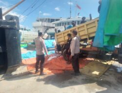 Polsek Kawasan Pelabuhan Laut Bima Gelar Patroli Rutin, Ciptakan Rasa Aman di Area Dermaga