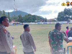Berikan Rasa Aman, Polsek Langgudu Laksanakan Pengamanan Turnamen Sepakbola Karumbu Cup IV