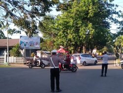 Sat Lantas Polres Bima Kota Laksanakan Rawan Pagi/Strong Point Guna Antisipasi Kemacetan dan Laka Lantas