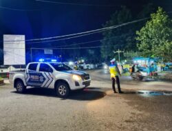 Sat Lantas Polres Bima Kota Gelar Blue Light Patrol dan Pengaturan Lalu Lintas di Malam Hari
