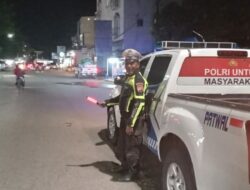 Cegah Laka Lantas, Sat Lantas Polres Bima Kota Gelar Blue Light Patrol dan Pengaturan Lalu Lintas