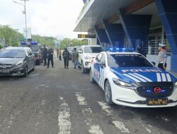 Sat Lantas Polres Bima Kota Kawal Ketat Kunjungan Kerja Menteri Kesehatan RI di Kota Bima