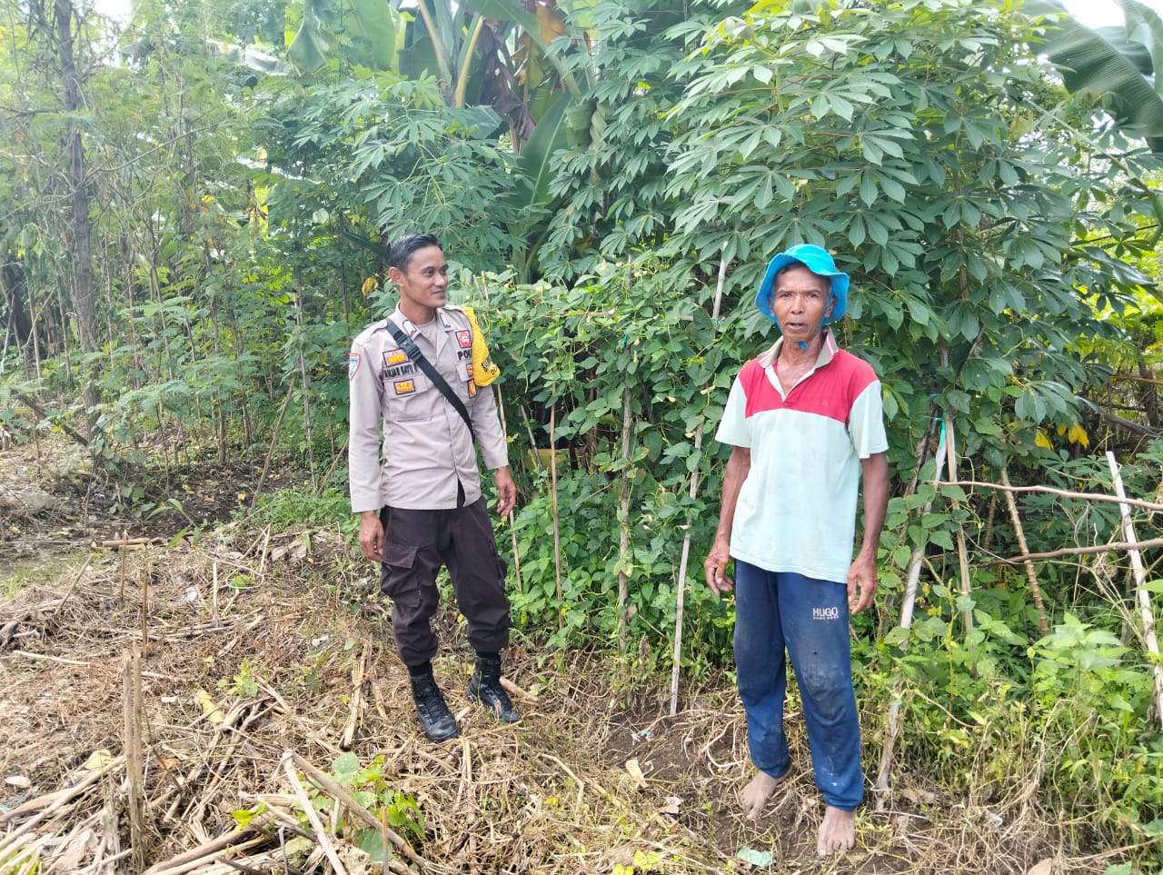 Bhabinkamtibmas Desa Rumak Aktif Edukasi Warga Soal Swasembada Pangan