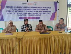 Kapolsek Sekongkang Berikan Sosialisasi Peningkatan Kapasitas dan Pembentukan PPATBM serta Forum Anak Desa