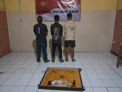 Gerebek Judi Karambol, Tiga Terduga Diamankan Polsek Sape Polres Bima Kota
