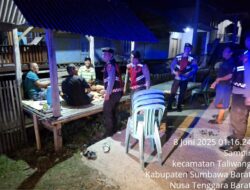 Patroli Sat Samapta Polres Sumbawa Barat Sasar Pemukiman Warga, Aktifkan Siskamling