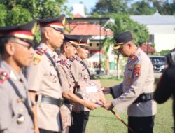 Kapolres Bima Kota Pimpin Upacara Sertijab dan Pelantikan Sejumlah Pejabat Utama