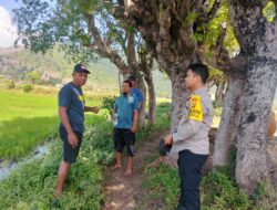 Bhabinkamtibmas Desa Sawe Sambangi Warga, Imbau Kamtibmas dan Ketahanan Pangan Menuju Indonesia Emas 2045