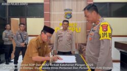 Polres Dompu dan Dinas Pertanian Resmi Teken MoU Ketahanan Pangan Tahun 2025