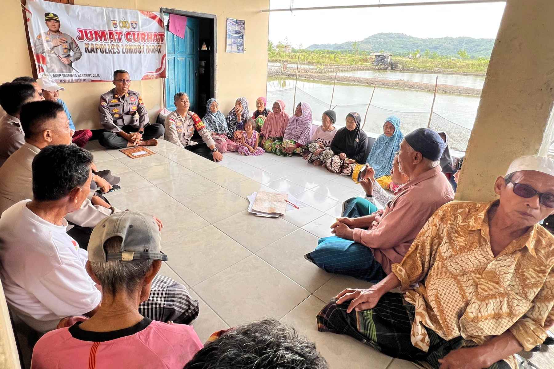 Jumat Curhat di Empol, Polisi Dukung Warga Kembangkan Budidaya Kepiting