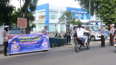 Polres Lombok Barat Tindak Pelanggaran Lalu Lintas di Jalan Yos Sudarso, Lembar