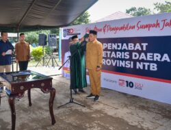 Faozal Dilantik Jadi Pj Sekda NTB di Lokasi Banjir