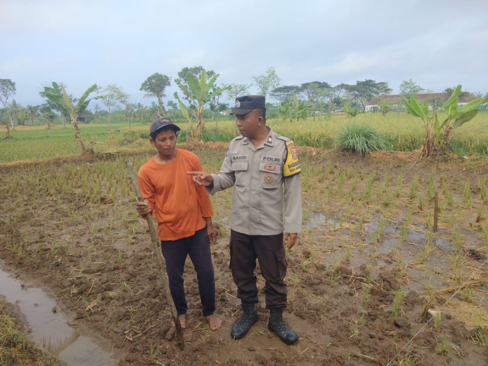 Polsek Kediri Aktif Pantau Ketahanan Pangan dan Lingkungan di Tengah Cuaca Ekstrem