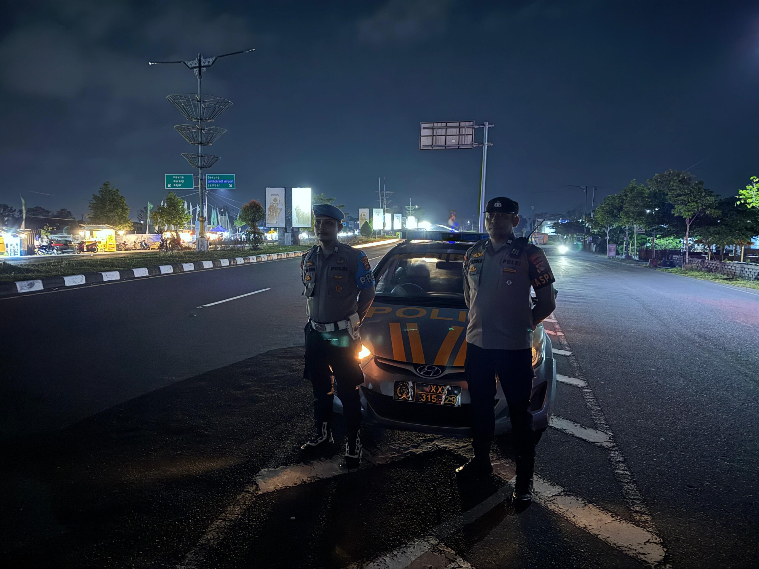 Patroli Blue Light Polsek Kediri Cegah Kejahatan Jalanan di Jalur Rawan BIL Lombok Barat