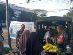 Babinsa Turida Dampingi Gerakan Pangan Murah, Warga Antusias Borong Beras SPHP
